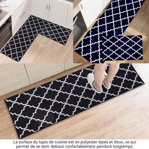 Tapis De Cuisine Lavable 60x180cm – Demi-lune, Antidérapant, Absorbe Saleté (Marron)