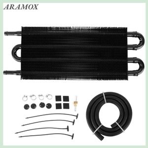 Radiateur D’Huile De Transmission Universel 8 Rangées – Refroidisseur A/C Aluminium Haute Performance Noir
