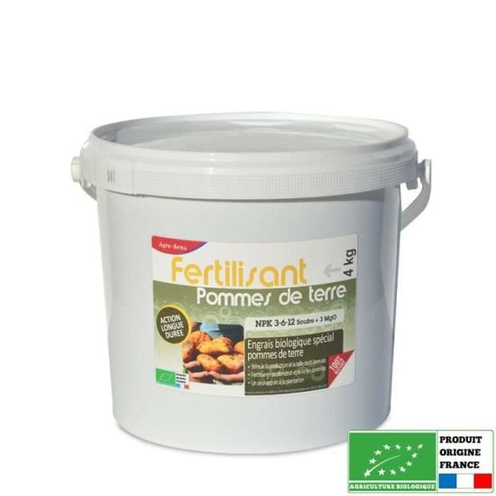Engrais Organique Special Pommes De Terre Npk 3 8 12 Seau De 4 Kg Uab Achat Vente Engrais Engrais Organique Special Cdiscount