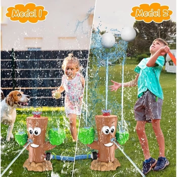 Arroseur 2 En 1 Jouet Baseball Hélicoptère Enfant - Arroseur Piscine Jardin Avec Batte Et Balles Jeu Arrosage Enfant