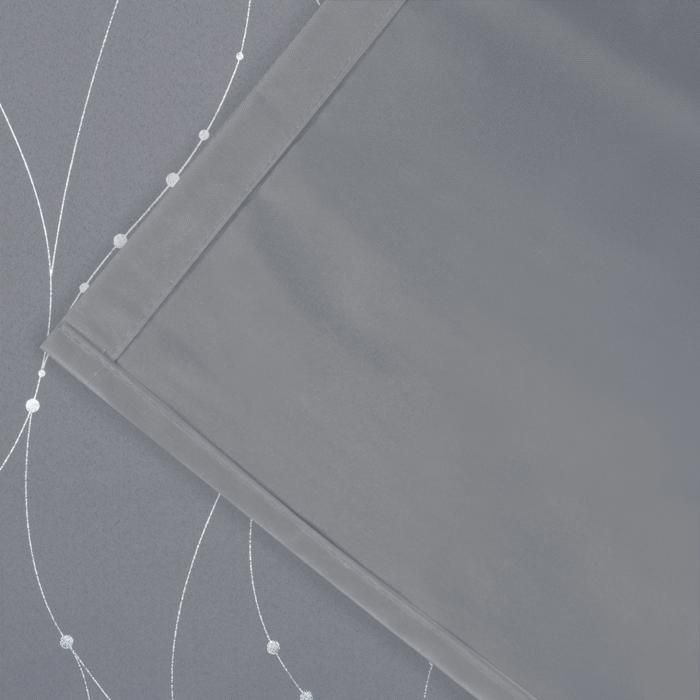 Lot de 2 Rideaux Occultants 135x240cm Gris