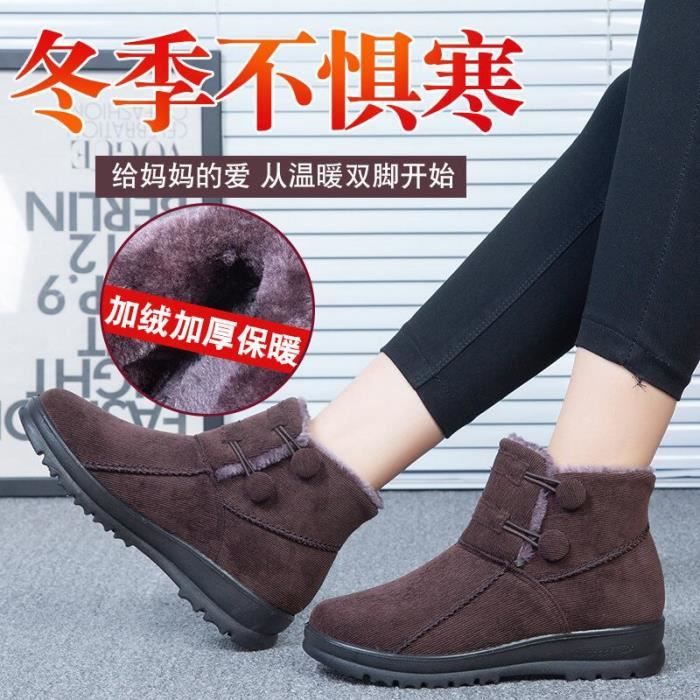 Chaussures d hiver femmes bottes de neige chaudes en peluche