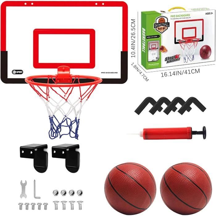 Mini Panier de Basket Mural, Panier de Basket Intérieur avec 2 Ballon et  Pompe à Ballon du Baske, Bureau Salle Accessoire Jouets18 - Cdiscount Sport