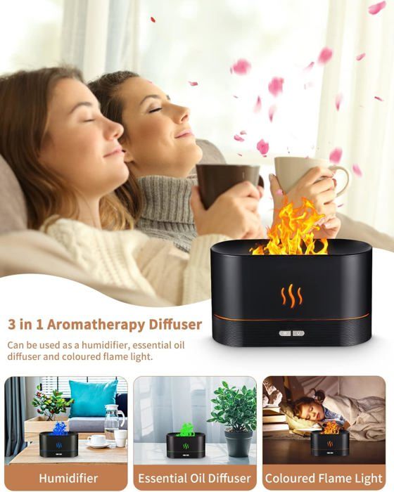 Generic Humidificateur D'Air Atomiseur Diffuseur Huiles Essentielles Led 300 Ml 57496199