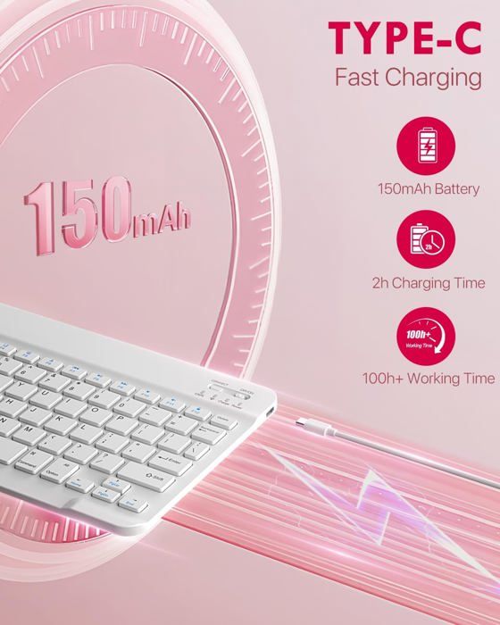 Étui Avec Clavier Bluetooth Pour IPad 11" 10e/11e Génération - Magnétique, Portable - 2