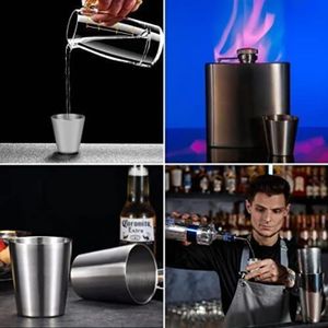 Verres et plateau en forme de jeu de billard