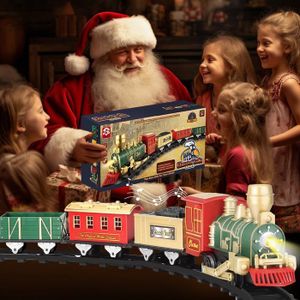 Train De Noël Avec Circuit,Jouet Train Électrique - Ornement