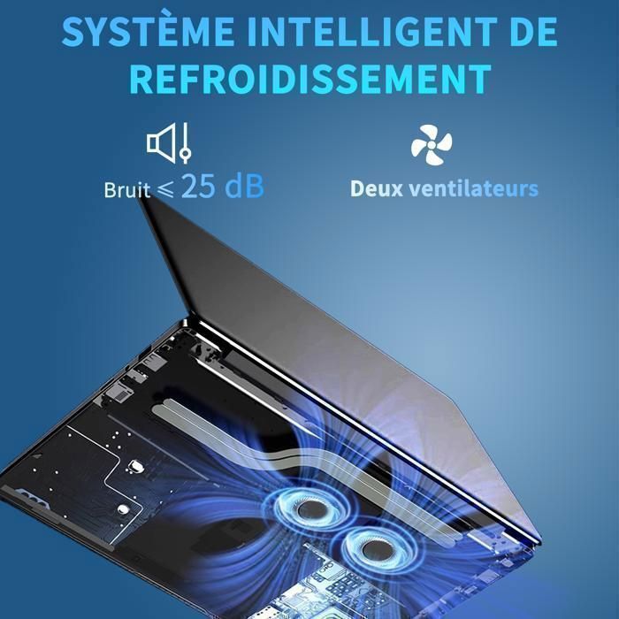 PC portable-16.1",Intel Celeron N95(4C/4T,Jusqu'à 2,9 GHz),24Go RAM DDR4 512Go SSD,Windows 11PRO