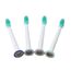 4x Tete De Brosse A Dents Electrique Avec Bagues Metalliques