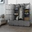 Langria Armoire Penderie 16 Cubes Etagere Plastique Meuble De