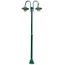 Lampadaire Exterieur Vert Fonce Avec 2 Lanternes En Plastique