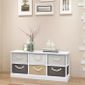 Banc De Rangement Avec 6 Tiroirs Bois Bancs D Entree 95 X 28 X 47