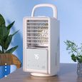 Mini climatiseur portable - Refroidisseur d\'air - 4000mah - 3 vitesses - 120° oscillation - 700ML - Écran tactile
