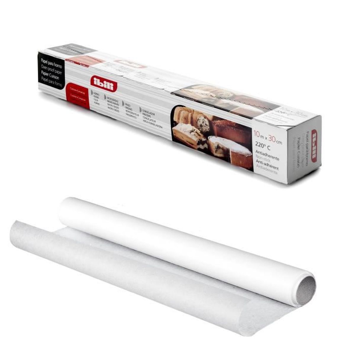 Rouleau de Papier Feuille de Cuisson Sulfurisé Four 4 Mètres x 38 cm
