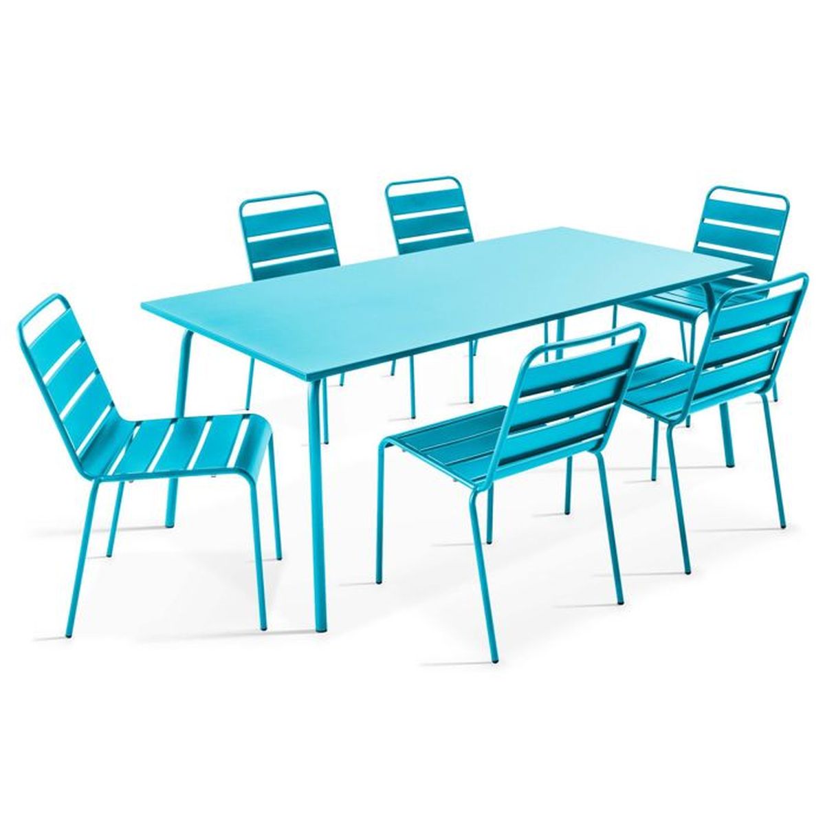 Ensemble Table De Jardin Et 6 Chaises En Metal Salon De Jardin 6