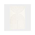 DECOWEB Tapis de salon - Néo Circle - Courbe crème - 120 x 170 cm