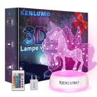 KENLUMO Lampe Licorne Noël Enfant Cadeau Lampe de chevet LED télécommande Touchez pour changer de couleur decoration chambre fille