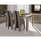 PRICE FACTORY Table de salle à manger LINA 180cm. Coloris CAPPUCCINO et blanc crème. Idéal pour votre salle à manger. 90 Marron