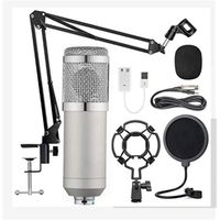 Microphone à Condensateur pour PC, BM-800 Micro Studio Streaming Professionnel pour Jeux, Streaming, Podcasting, Youtube, Voix Off
