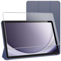 ebestStar ® pour Samsung Galaxy Tab A9+ (2023) SM-X210 - Housse PU SmartCase + Film protection écran en VERRE Trempé, Bleu Foncé