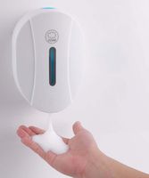 Distributeur de savon automatique mural, distributeur de savon en mousse (pas besoin de percer de trous), capteur infrarouge