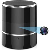 Enceinte Portable Caméra Espion 1080p 5MP Mouvement IR Enceinte WiFi Bluetooth + SD 16Go - YONIS Noir