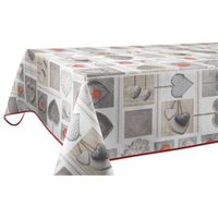 Nappe Anti-taches Coeurs taille Rectangle 150x240 cm