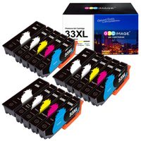 Cartouches d'encre GPC IMAGE 15 Pack Compatible pour Epson 33XL pour Expression Premium XP-540 XP-530 XP-830 XP-7100 XP-900 XP-640