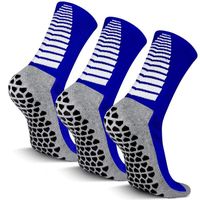 3 Paires Chaussettes de Foot Antidérapante Chaussettes Sport Respirable Anti Ampoules Chaussette Grip Football Chaussettes