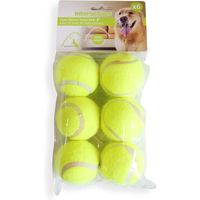 Lot de 6 balles de tennis automatiques pour animaux de compagnie - Lanceur de balles de tennis - 3,5 cm x 6[S395]