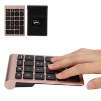 Vvikizy Pavé numérique Mini clavier numérique sans fil BT304, 22 touches, Compatible avec Bluetooth informatique clavier Or rose