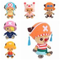 SARZI One Piece Casquette Orange Clown 9,8" Tony Chopper Peluche Animal en Peluche pour Enfants Cadeaux Décoration de Chambre