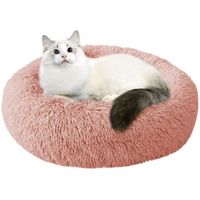 Chien Chat Lit Panier de Chat Rond en Peluche Extra-Doux Confortable et Mignon pour Animal Domestique Nest Deep Sleep Pet