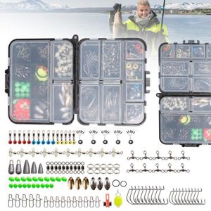 Boîte De Matériel De Pêche Divers, Leurres Plastique Durs Et Souples, Jigs, Occasion Bon état