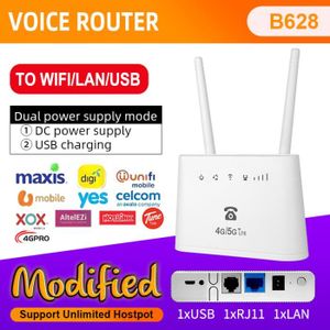 MODEM - ROUTEUR B628 - Routeur sans fil RJ11 Voice VOLTE Call, 300Mbps, CPE, 4G Permanence, Point d'accès WiFi mobile, 2 pièc