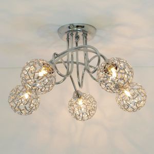 Actuelle Plafonnier Boules 5 Lumieres O60 X H33 Cm Achat