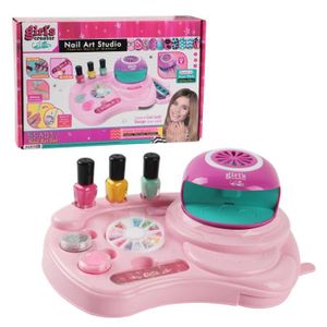 Machine à ongles et autocollants de manucure pour fille, ensemble de jouets  de maquillage, maison de jeu pour enfants, ensemble cadeau