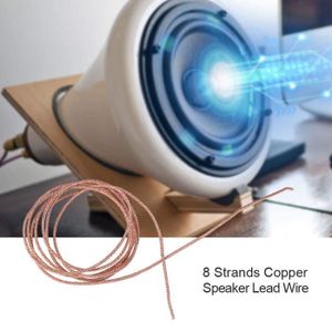 ENCEINTES Drfeify fil conducteur de haut-parleur 1m haut-parleur fil de plomb Subwoofer Woofer réparation de fil de plomb 8 brins fil de