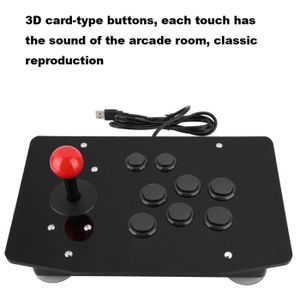 JOYSTICK JEUX VIDÉO Arcade Rocker Game Joystick Contrôleur de poignée de jeu à 8 boutons (noir)