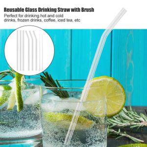 20X Glass Straw - Pailles À Boire En Verre Réutilisables Avec Brosse De  Nettoyage - Tubes À Boire Écologiques Pour Boissons[u73] - La cave Cdiscount