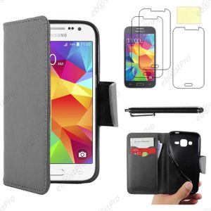 Coque Galaxy Core Prime Etui,ikasus Intégral 360 Degres avant arrière Full Body Protection Bling Brillant Glitter Transparent Silicone Gel Case Coque Housse Etui pour Galaxy Core Prime G360,Argent 