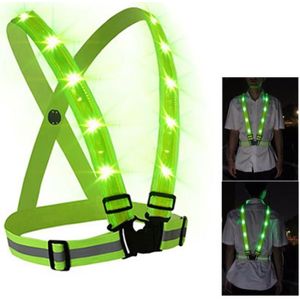 Gilet réfléchissant, Lumière de poitrine de course USB - Led Reflective  Bike Gear Light Up Flashing Lights pour les coureurs, Lumières de jogging  de camping en plein air avec ceinture Ba