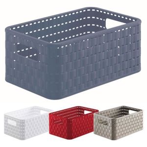PP Anthracite sans BPA Klein//8,3L Plastique 35,0 x 26,0 x 14,5 cm Rotho Country Bo/îte /à Tiroirs 8,3L avec 1 Tiroir en Rotin