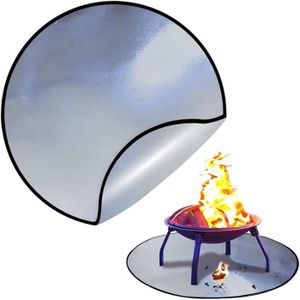 BRASERO - ACCESSOIRE Tapis de brasero de 91,4 cm - Grand brasero - Accessoire résistant au feu - Tapis de barbecue résistant à la chaleur - Pour[S299]