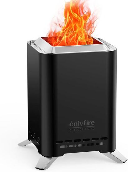 Test du brasero carré portable sans fumée de 48, 3 cm en acier inoxydable