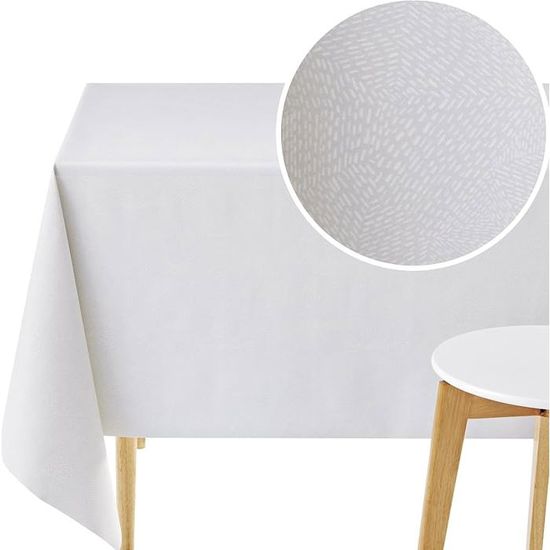 Nappe en toile cirée rectangulaire facile à nettoyer pour la maison, la cuisine, la salle à manger, les fêtes, dimensions personnalisées, 4-6 places, 90 x 140 cm