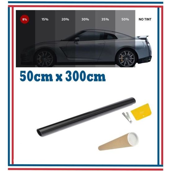 Film Solaire Teinté Pour Vitres Avant Toyota RAV 4 5-portes (2008-2010) - 20% Noir Fumé - Anti-UV 99%