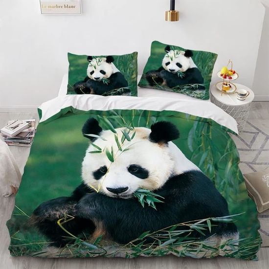 Housse de couette 140 x 200 cm + taie - Panda dans son hamac