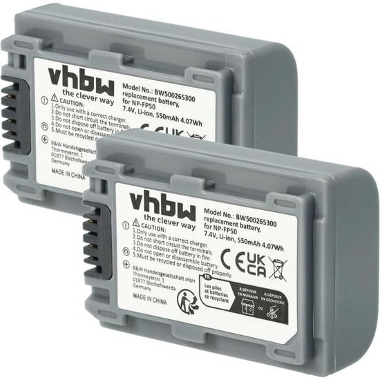 BATTERIE NP-FF70 NP-FF71 pour SONY DCR-PC109 DCR-PC109E DCR-PC350 DCR-PC350E EUR 19,00 - FR