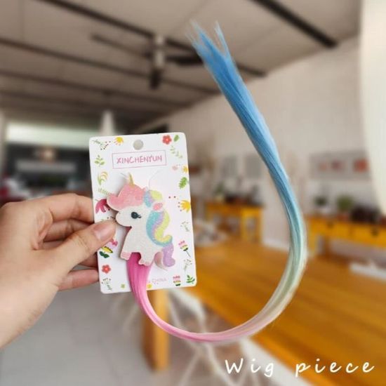 10 Pinces à Cheveux Licorne Arc-en-ciel Pour Fille - Dessin Animé - Neuves